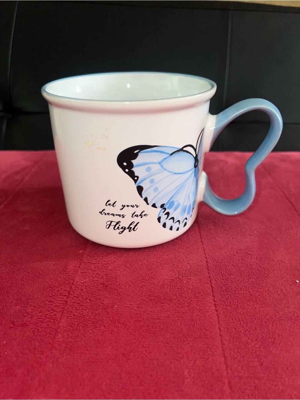 Spectrum design Butterfly Accent Ceramic Mug 18 oz. Brand new.